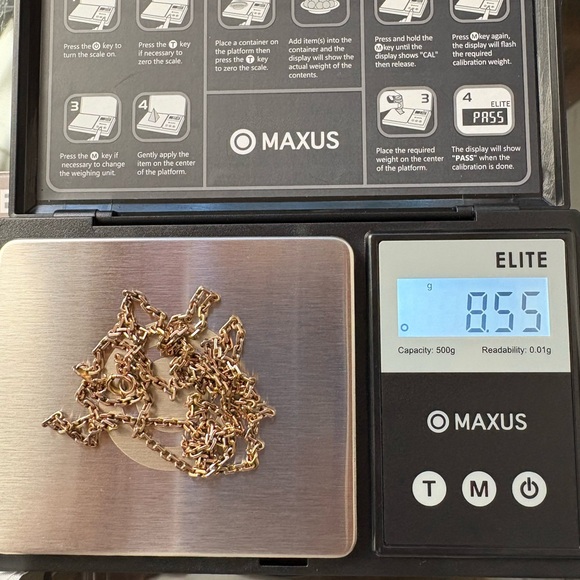 Vintage 14K Interlocking Gold Chain 24" long 8.55 grams - Picture 9 of 9